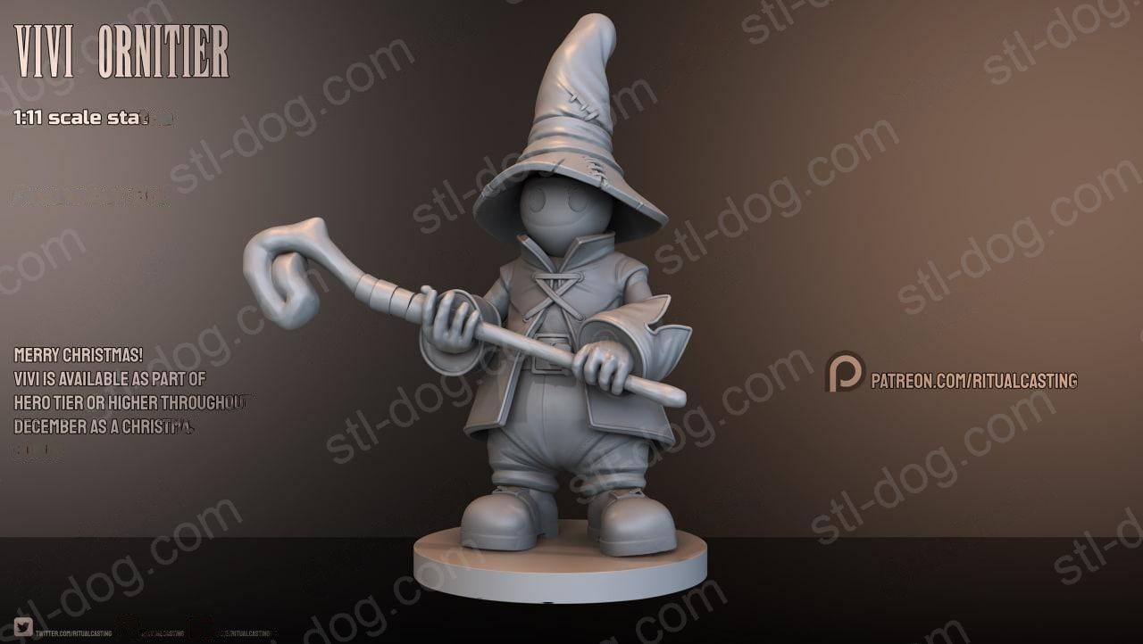 最终幻想 比比·奥鲁尼帝亚  Vivi Ornitier 3D打印图纸